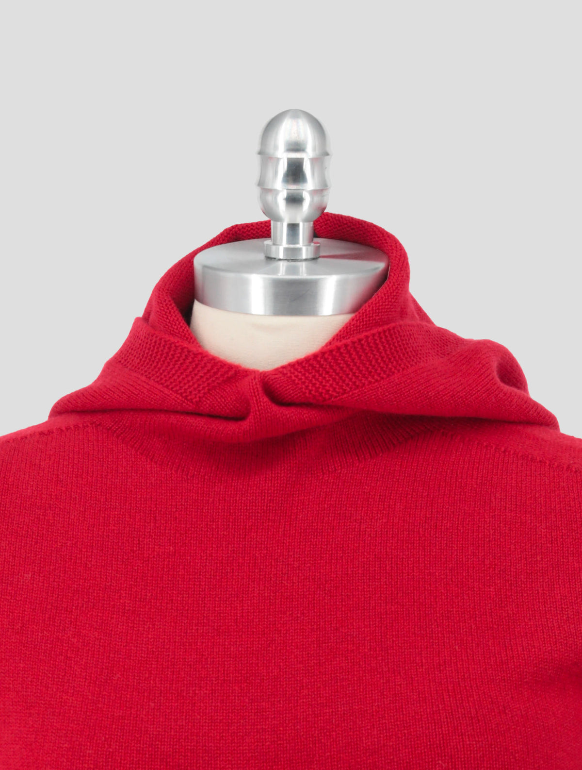 Kiton Red Cashmere Sweater Hoodie Women