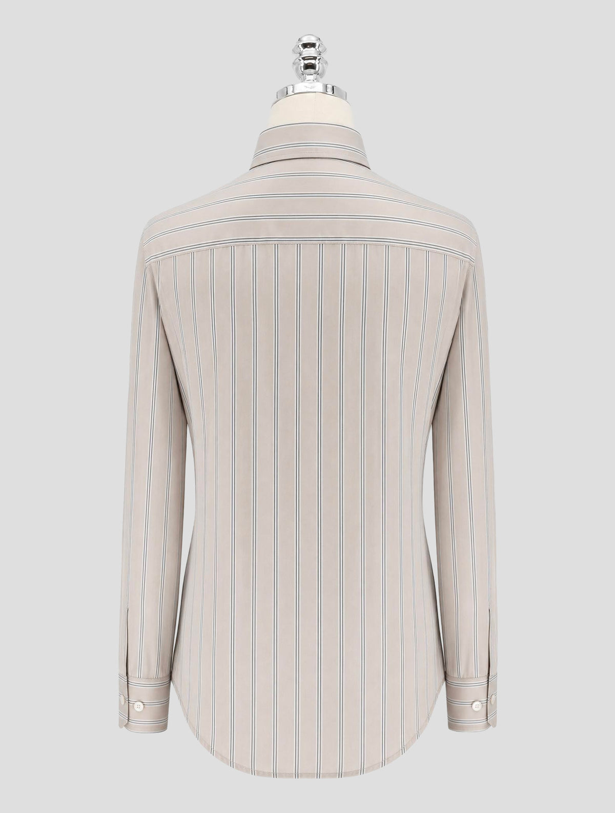 Kiton Gray Blue Silk Shirt Women
