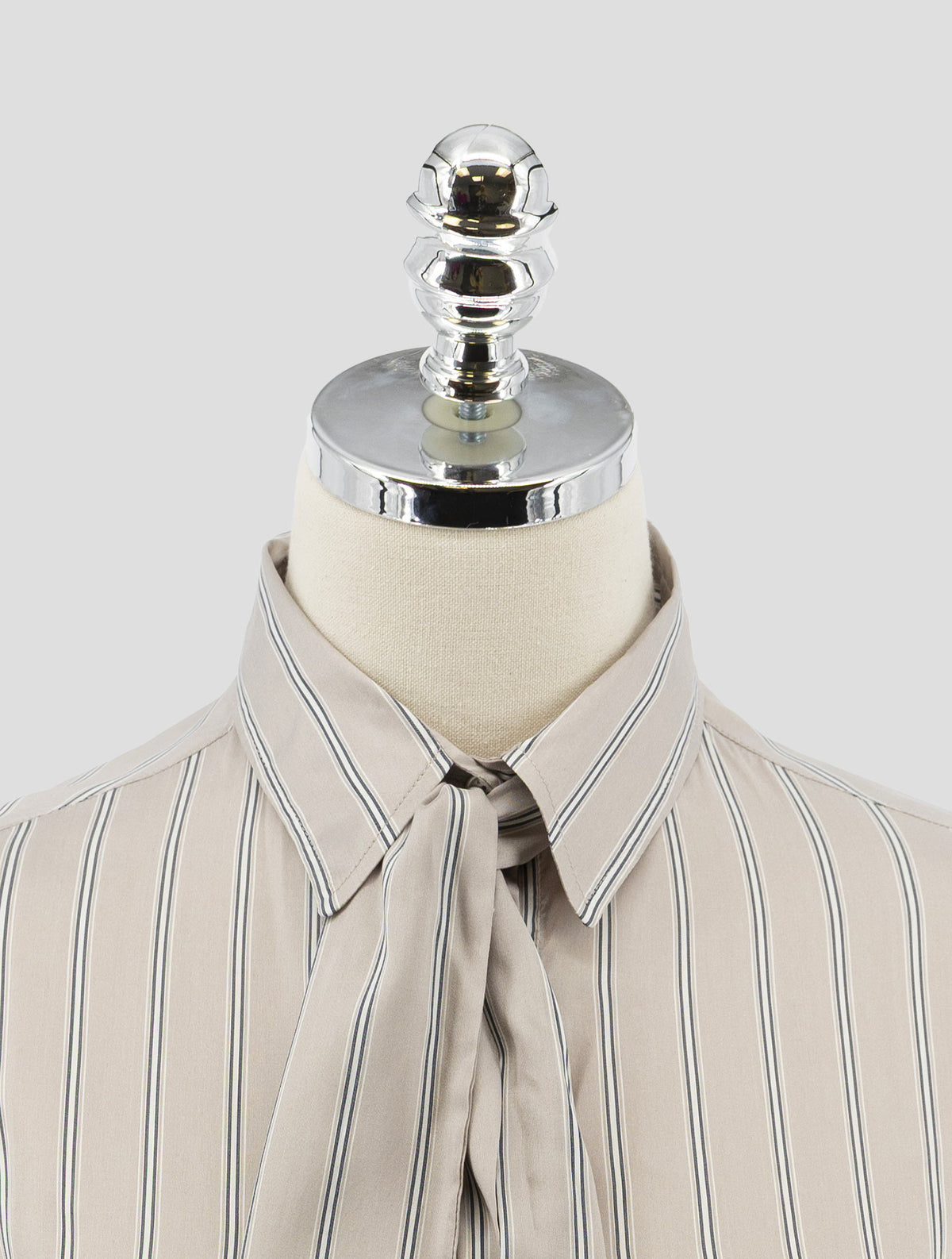 Kiton Gray Blue Silk Shirt Women
