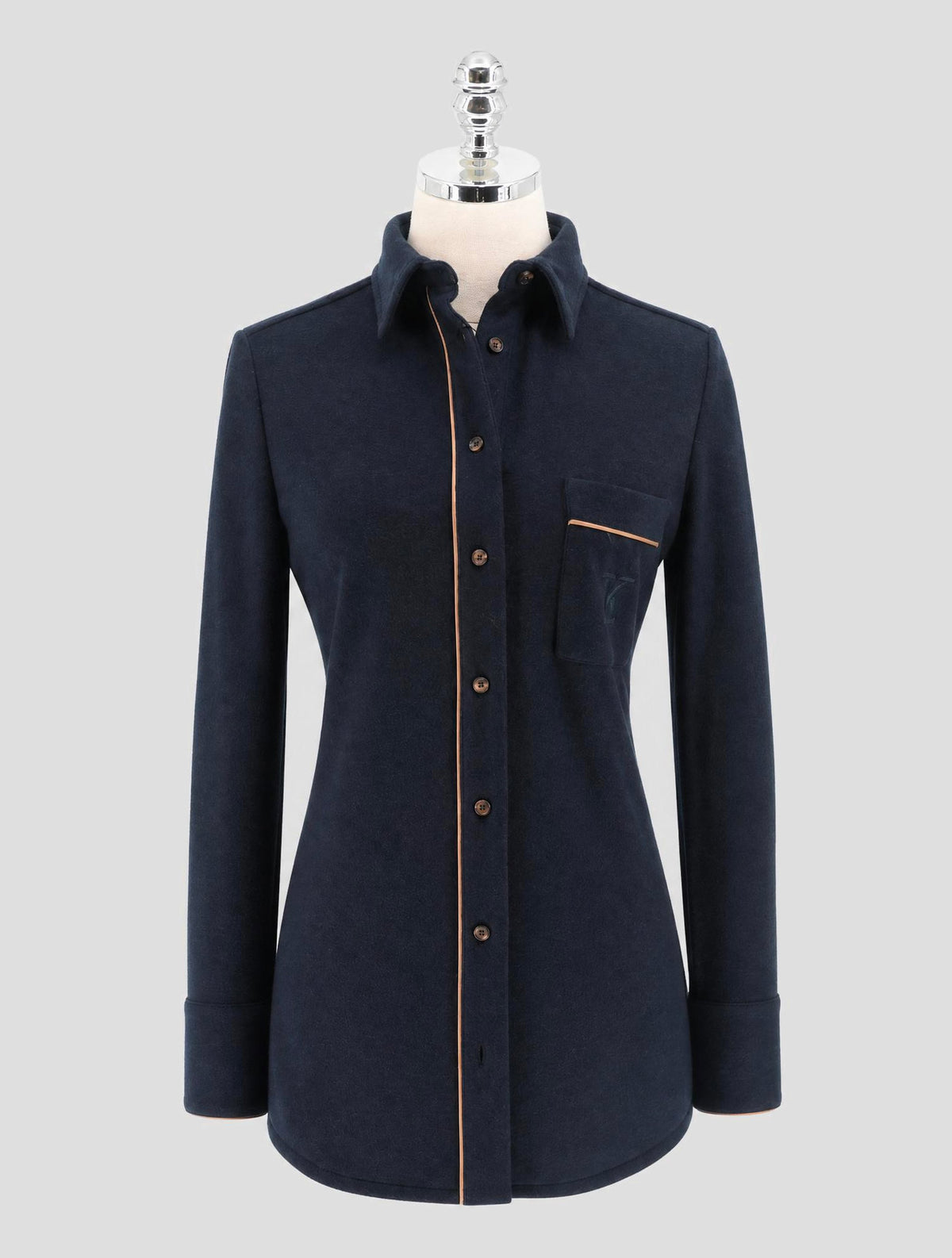 Kiton Blue Cashmere Shirt Women