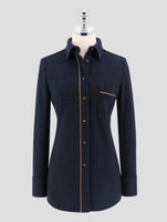 Kiton Blue Cashmere Shirt Women