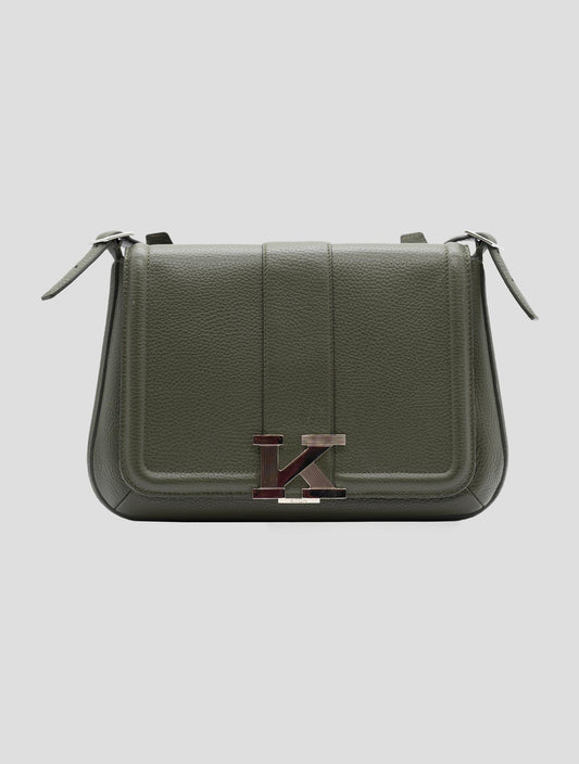 Kiton Green Leather Bag Women