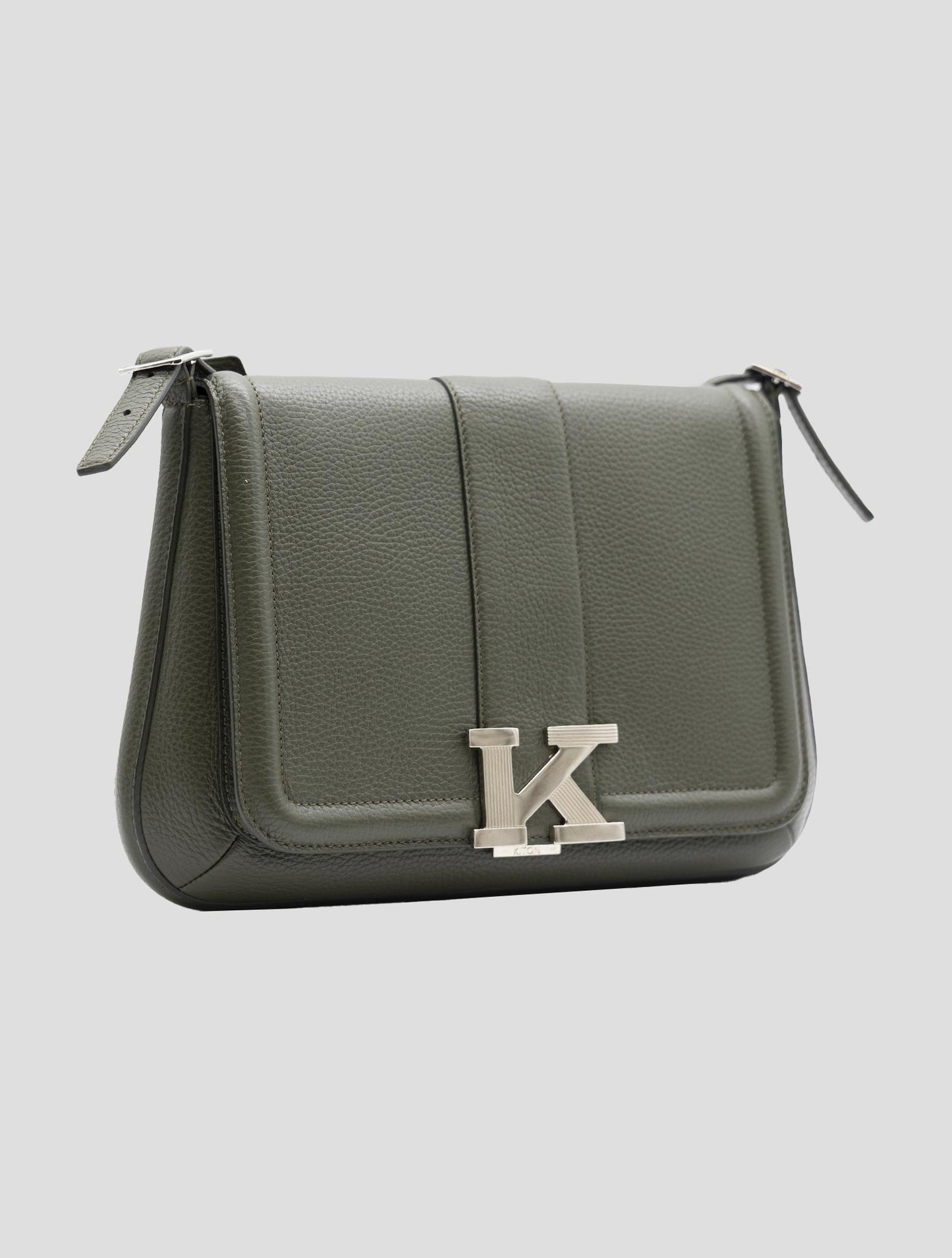 Kiton Green Leather Bag Women