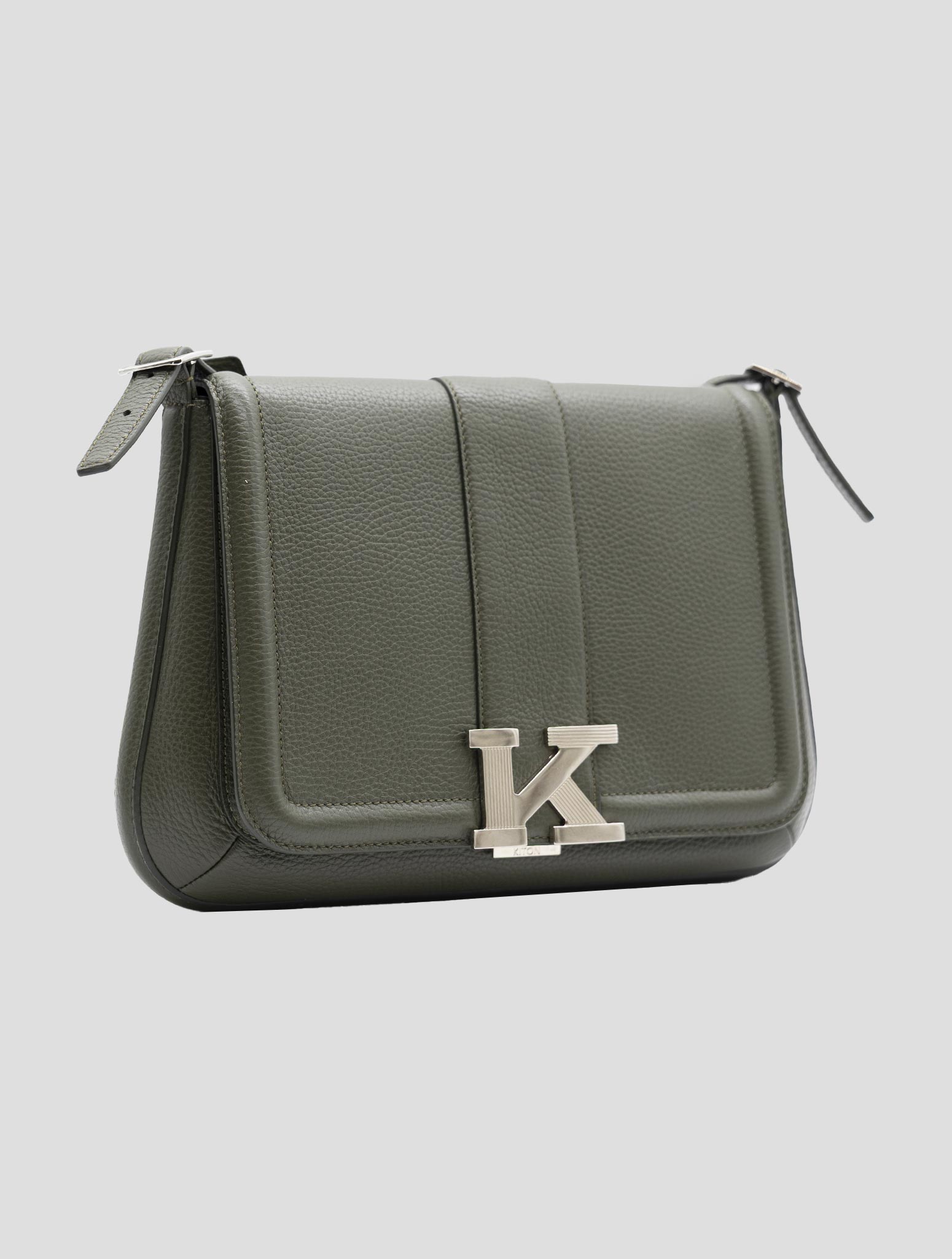 Kiton Green Leather Bag Women