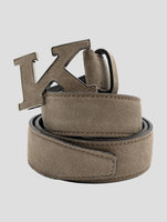 Kiton Beige Leather Suede Belt