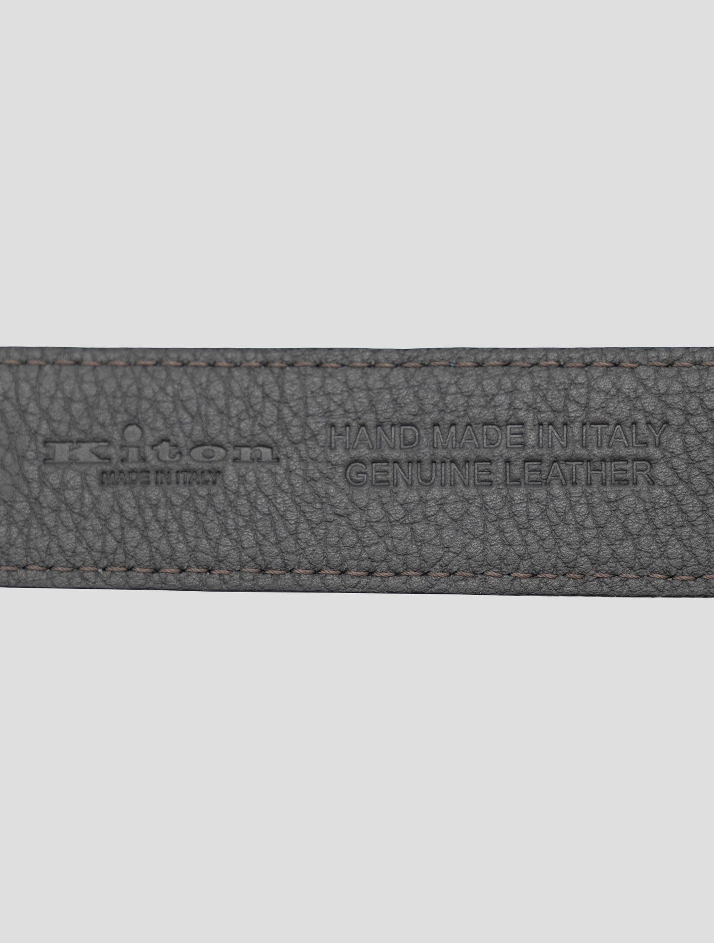 Kiton Dark Green Leather Suede Belt