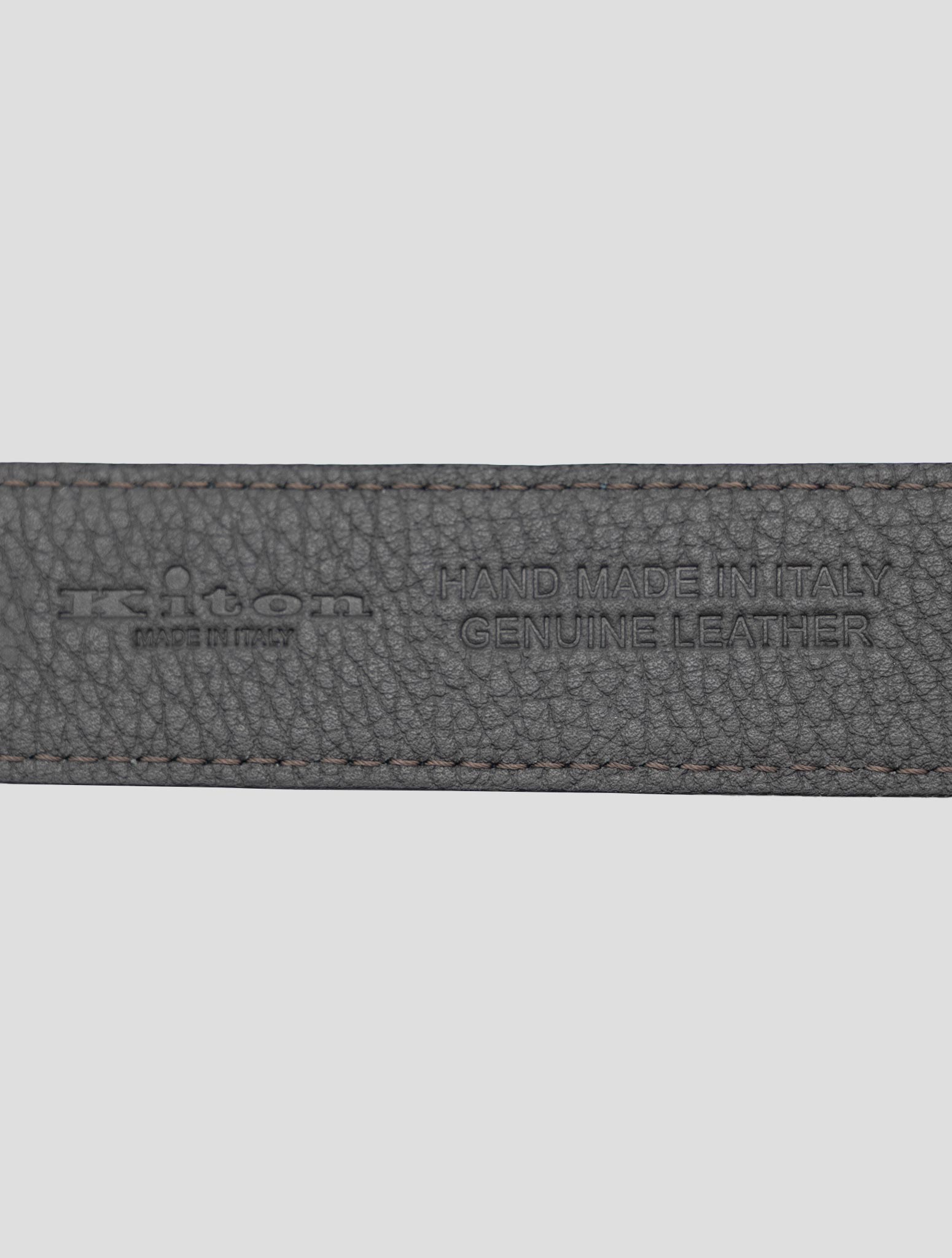 Kiton Dark Green Leather Suede Belt