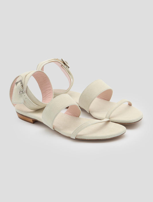 Kiton  Beige Leather Suede Sandals Women