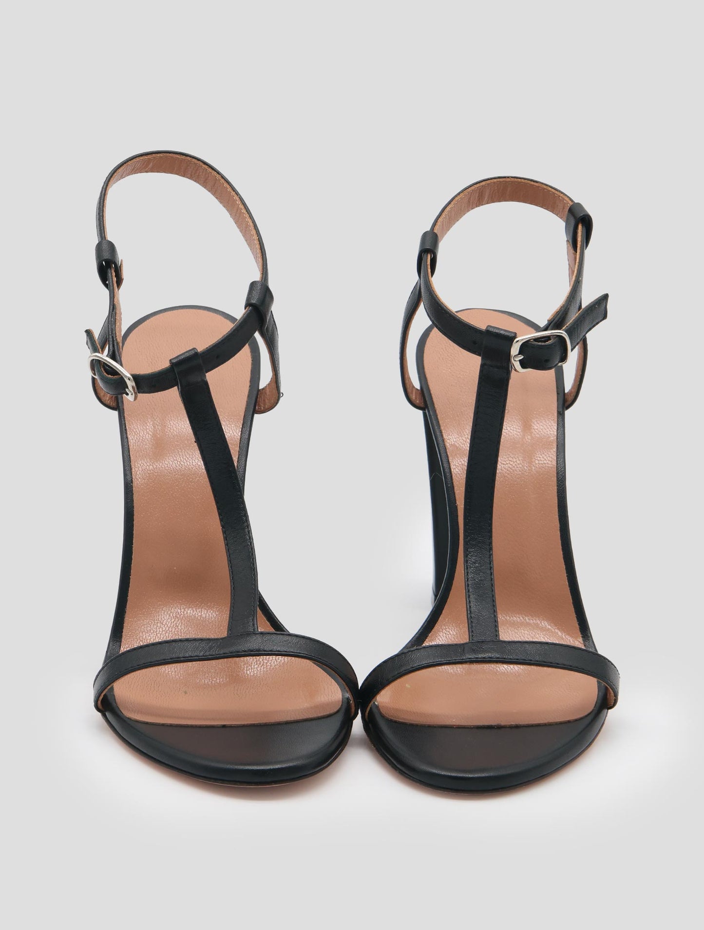 Kiton Black Leather Sandals Women