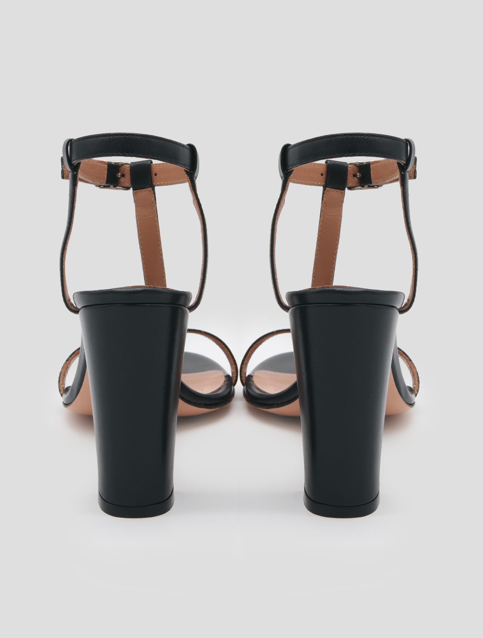 Kiton Black Leather Sandals Women