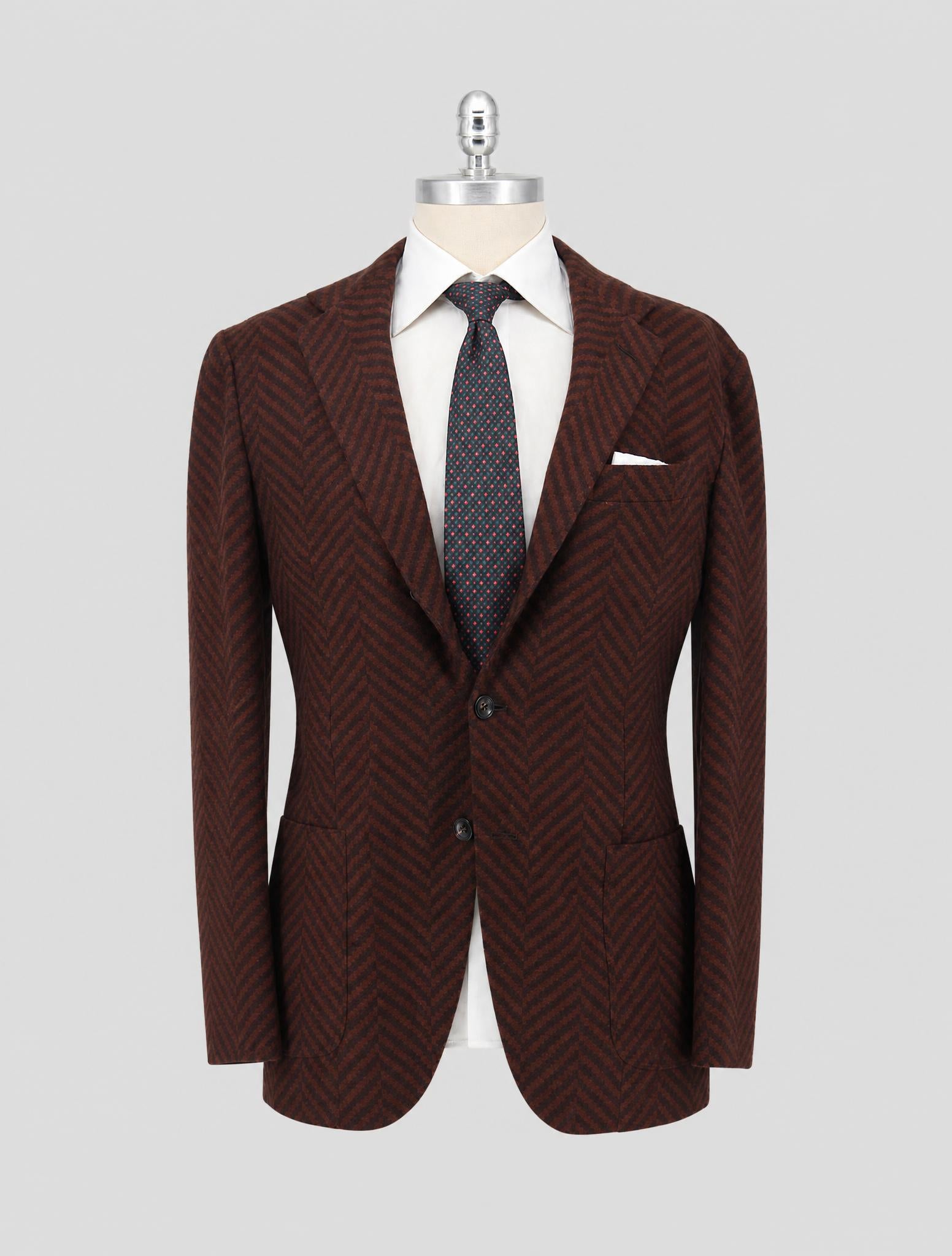 Kiton Brown Black Cashmere Blazer
