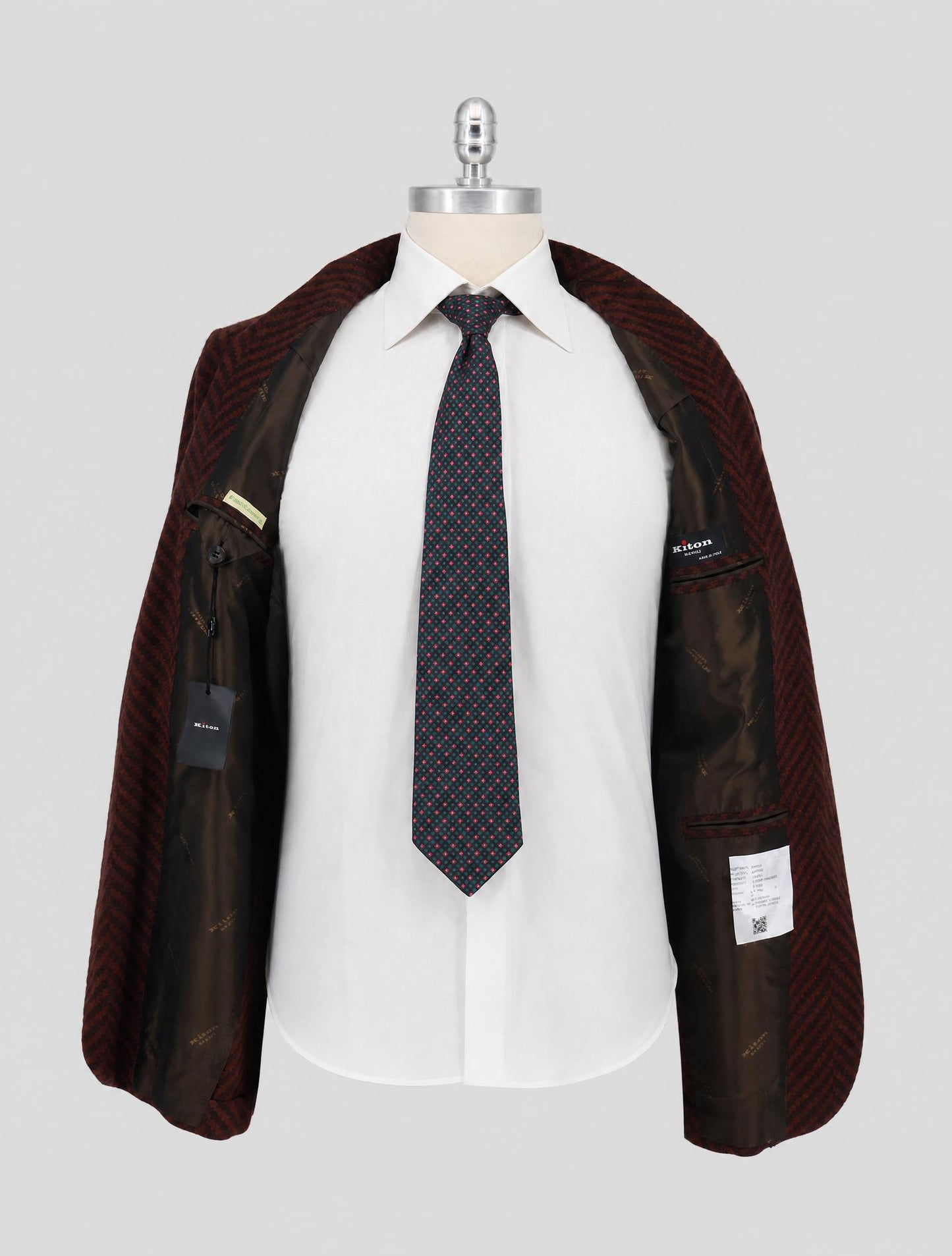Kiton Brown Black Cashmere Blazer