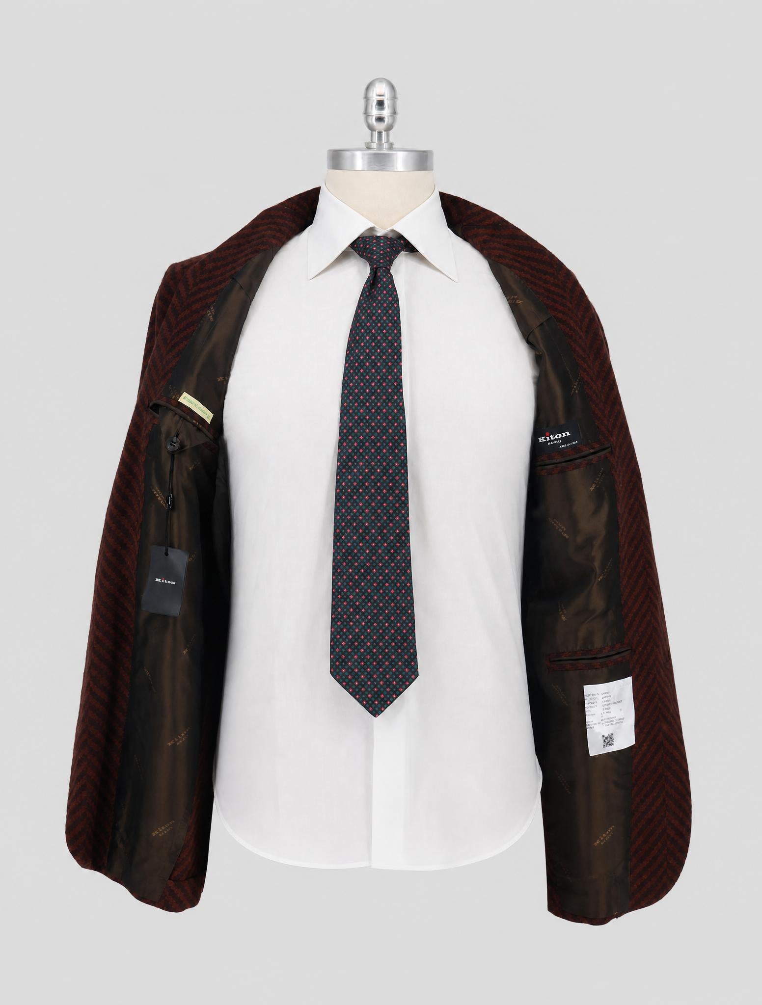 Kiton Brown Black Cashmere Blazer
