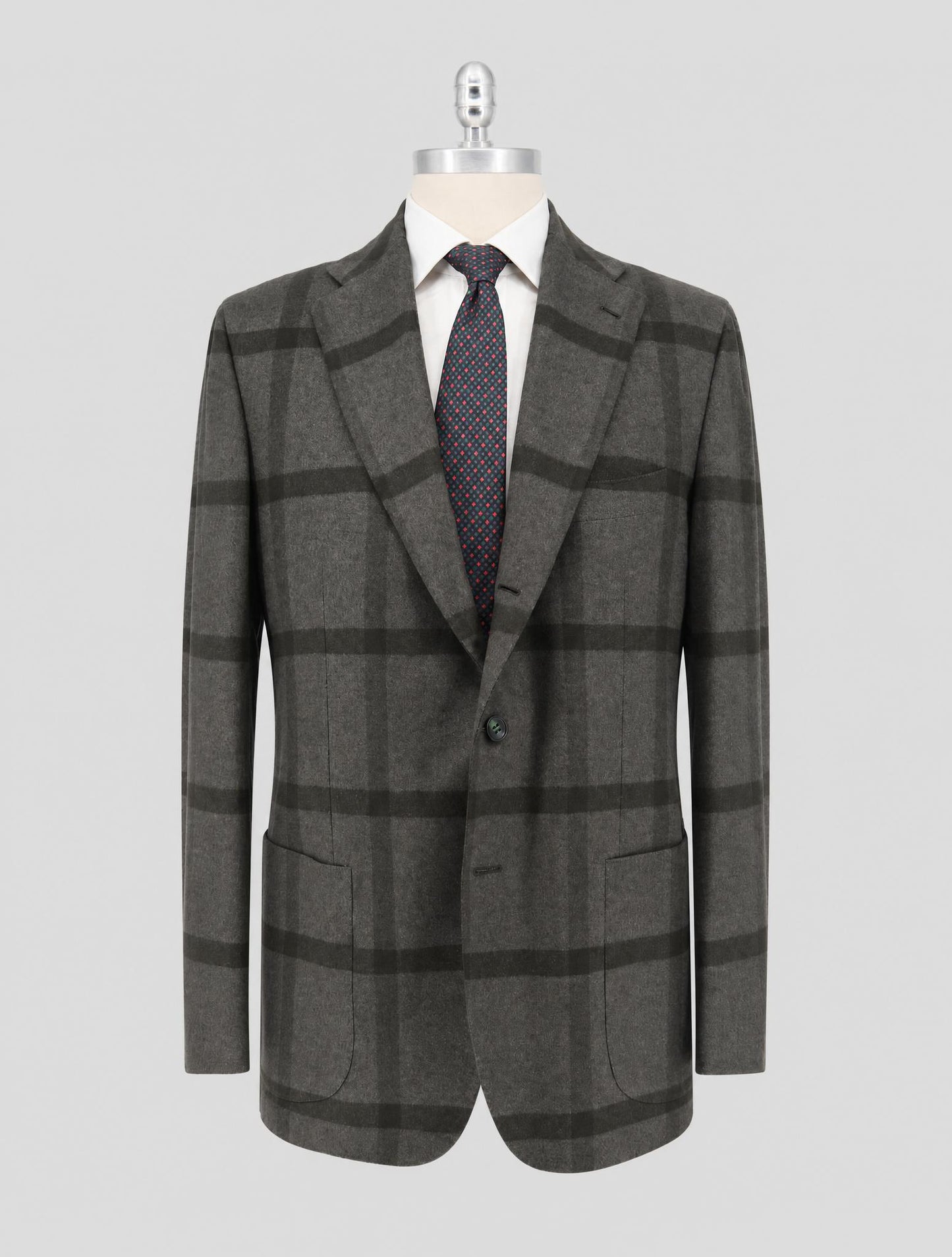 Kiton Gray Green Cashmere Blazer