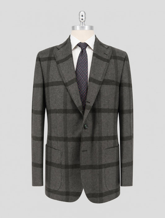 Kiton Gray Green Cashmere Blazer