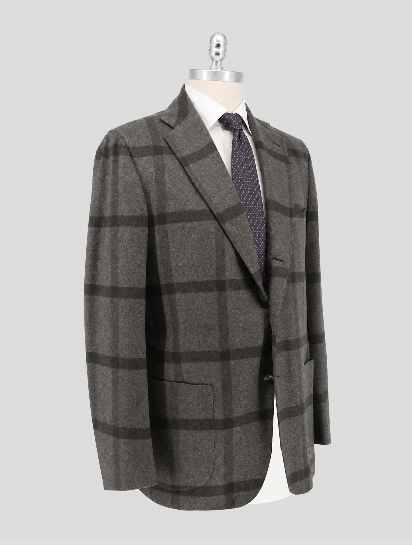 Kiton Gray Green Cashmere Blazer