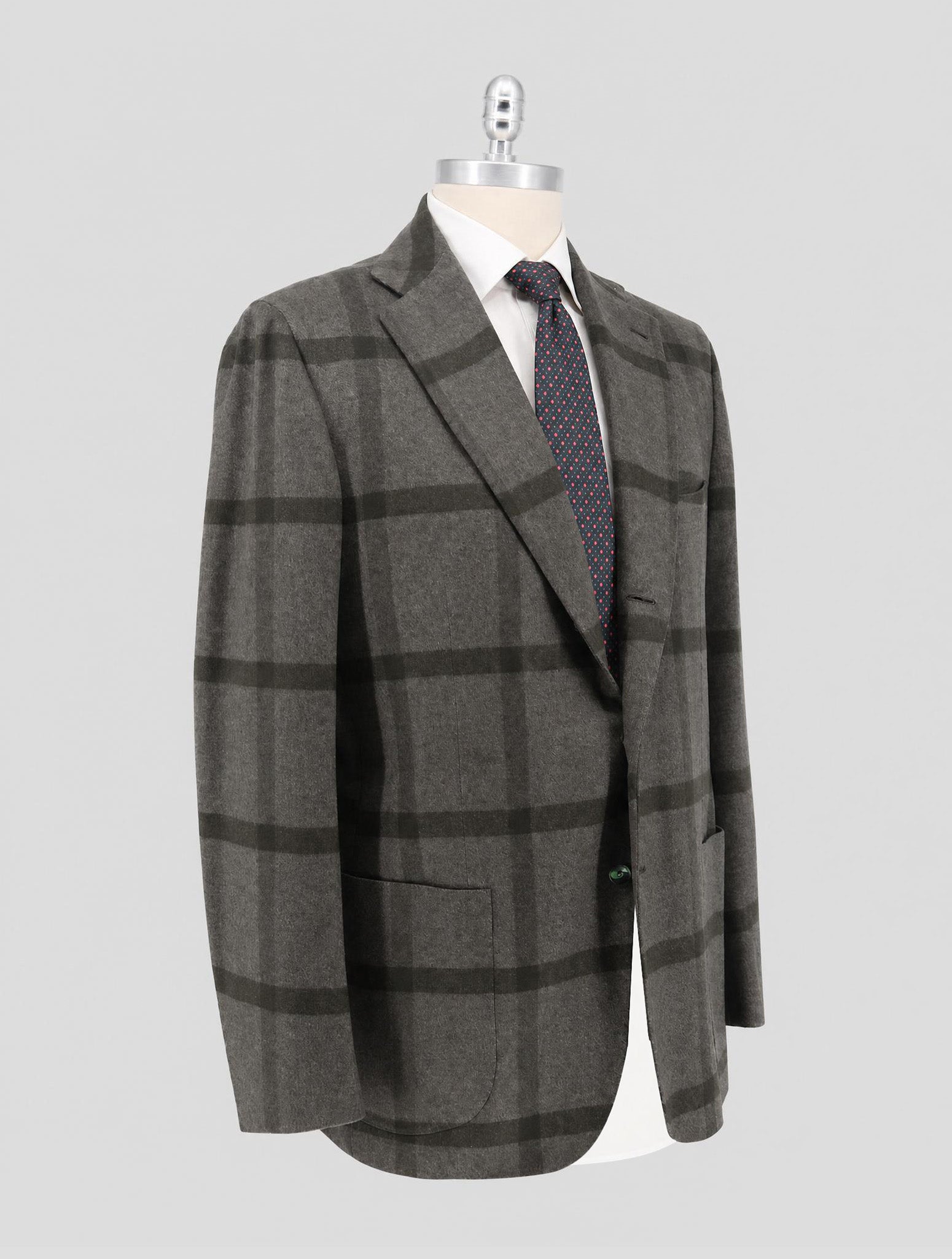 Kiton Gray Green Cashmere Blazer