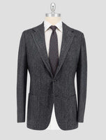 Kiton Gray Cashmere Virgin Wool Silk Linen Blazer