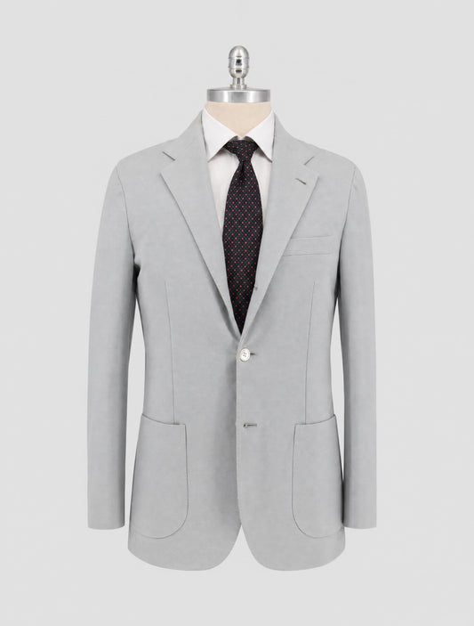 Kiton Gray Cotton Ea Blazer