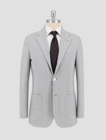 Kiton Gray Cotton Ea Blazer