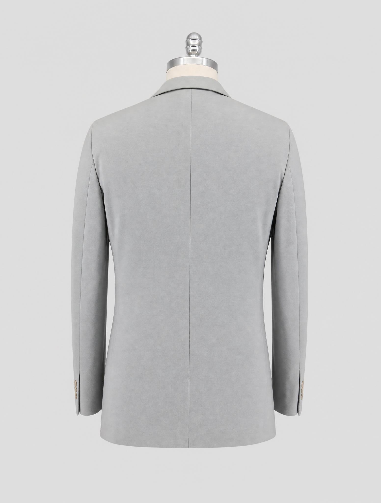 Kiton Gray Cotton Ea Blazer