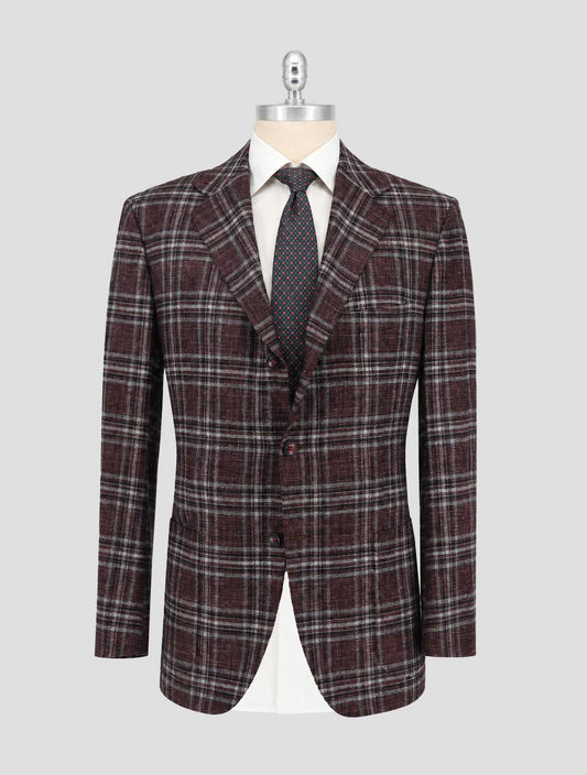 Kiton Multicolor Cashmere Virgin Wool Silk Linen Blazer