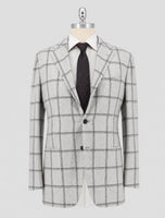 Kiton Gray White Cashmere Blazer