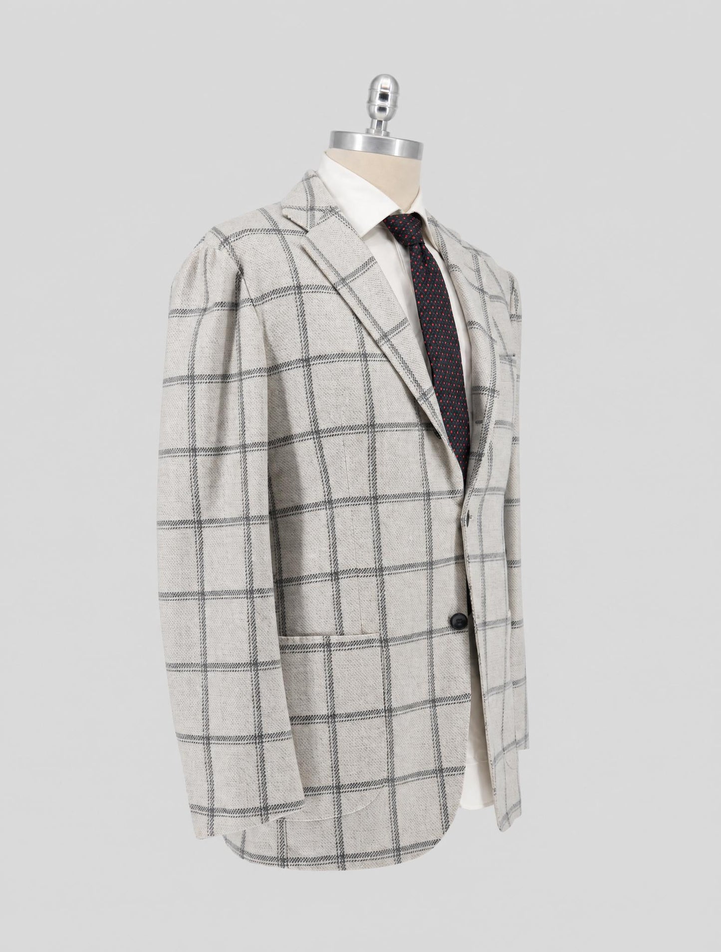 Kiton Gray White Cashmere Blazer