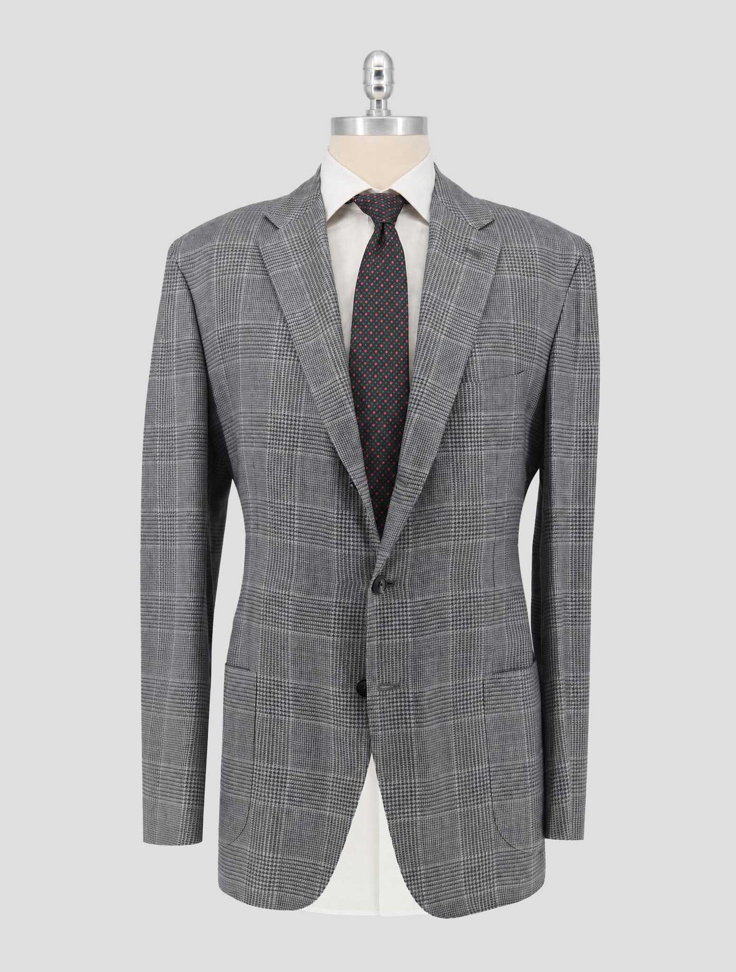 Kiton Gray Cashmere Silk Linen Blazer