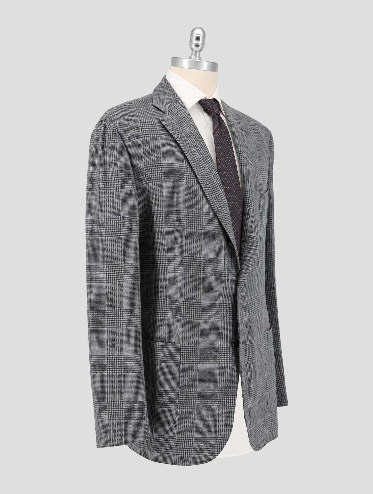 Kiton Gray Cashmere Silk Linen Blazer