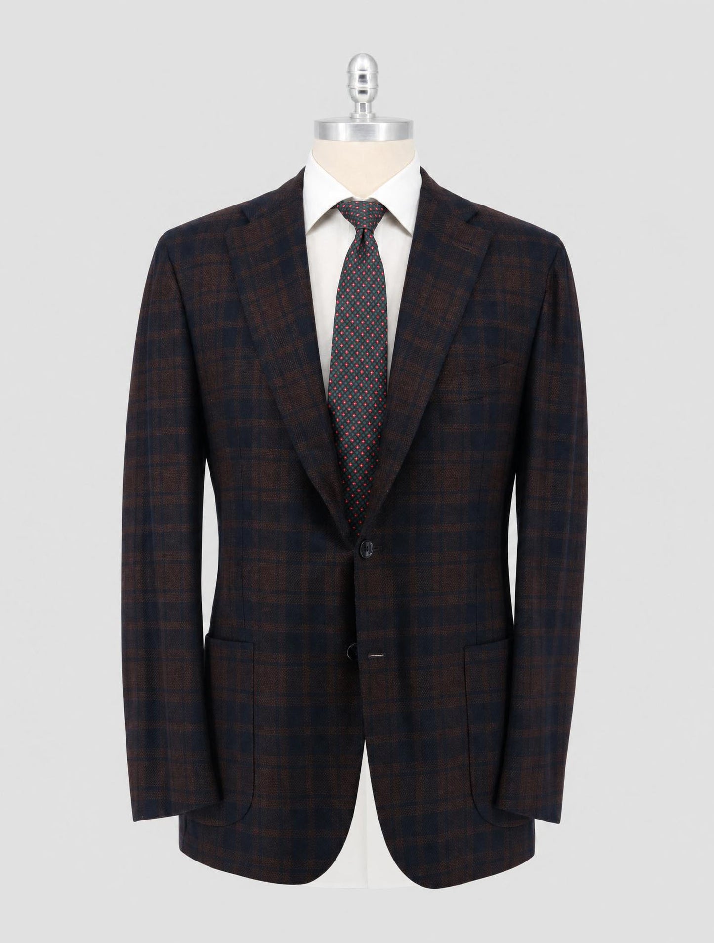 Kiton Blue Brown Cashmere Blazer
