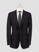 Kiton Blue Brown Cashmere Blazer