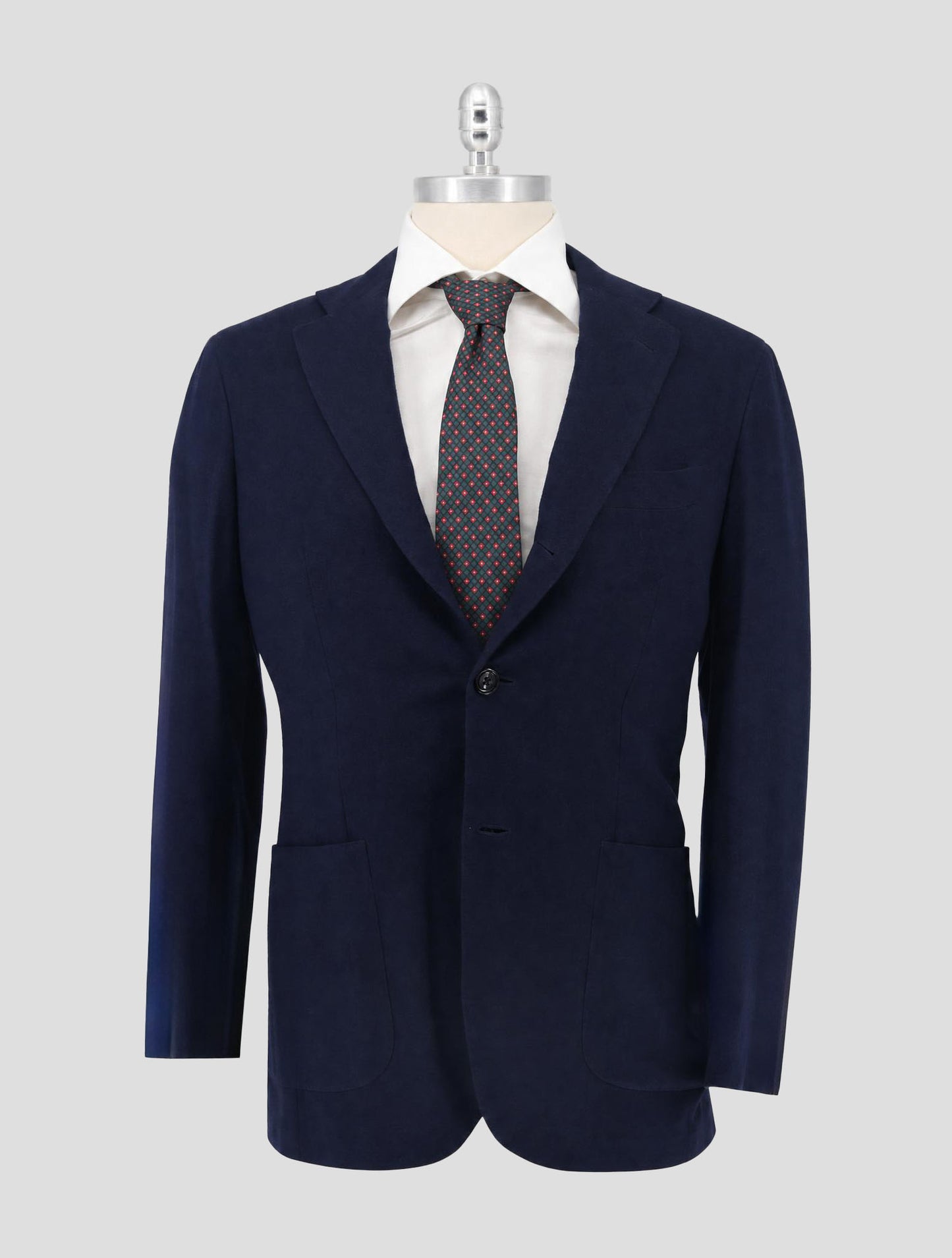 Kiton Blue Vicuna Peru Silk Blazer