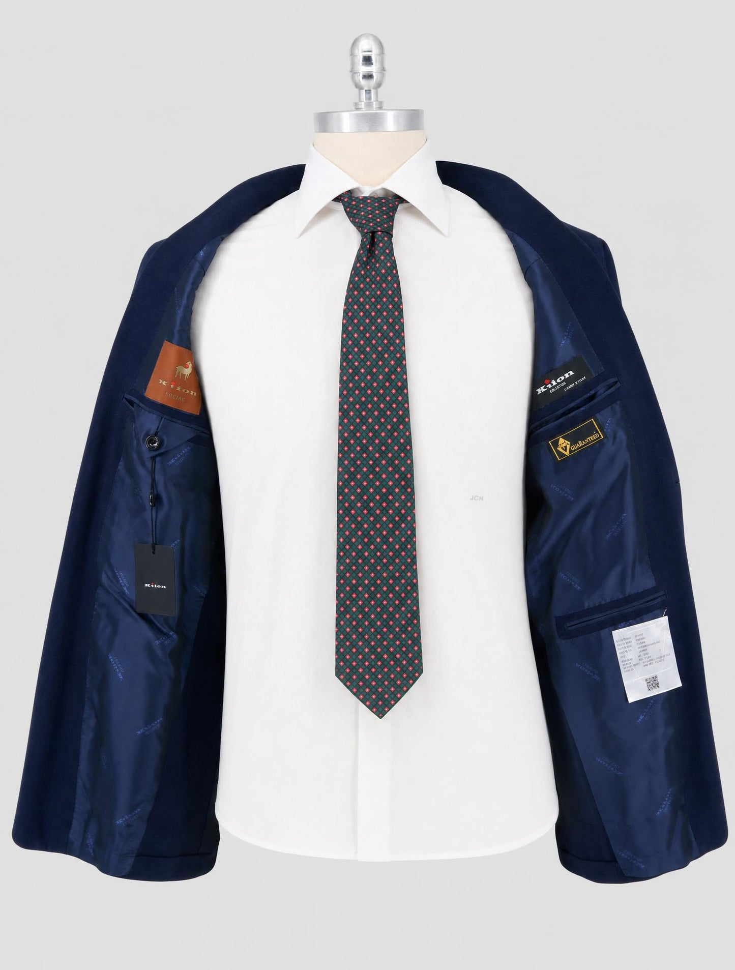 Kiton Blue Vicuna Peru Silk Blazer