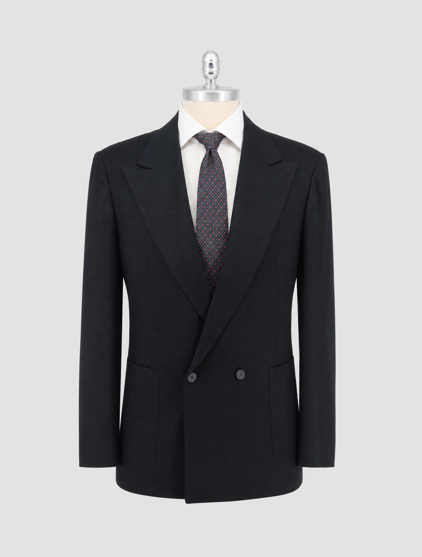 Kiton Knt Black Wool Blazer