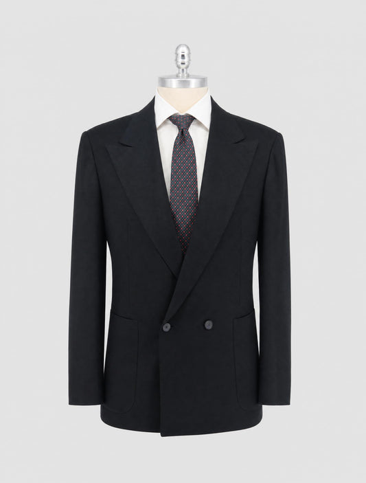 Kiton Knt Black Wool Blazer