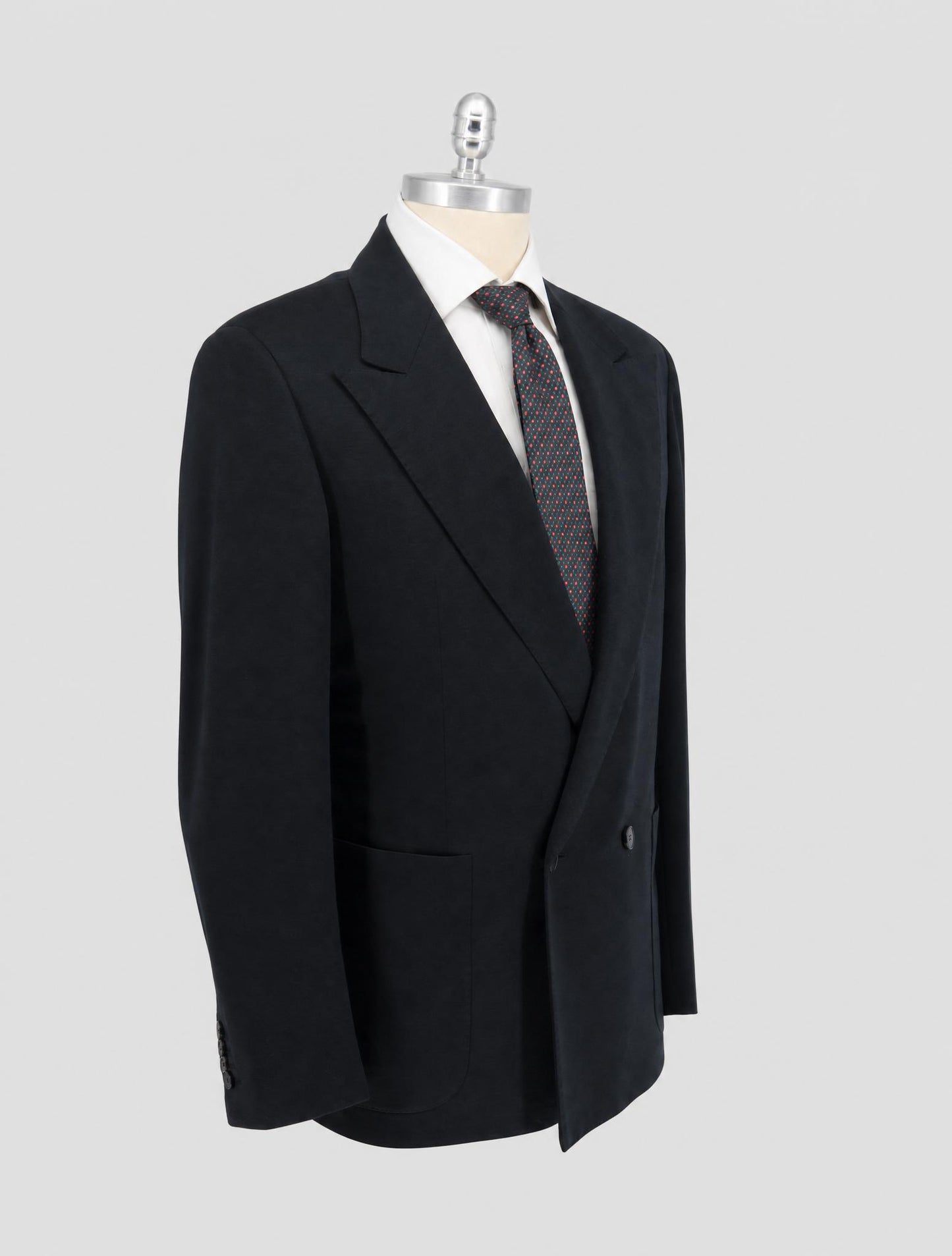 Kiton Knt Black Wool Blazer