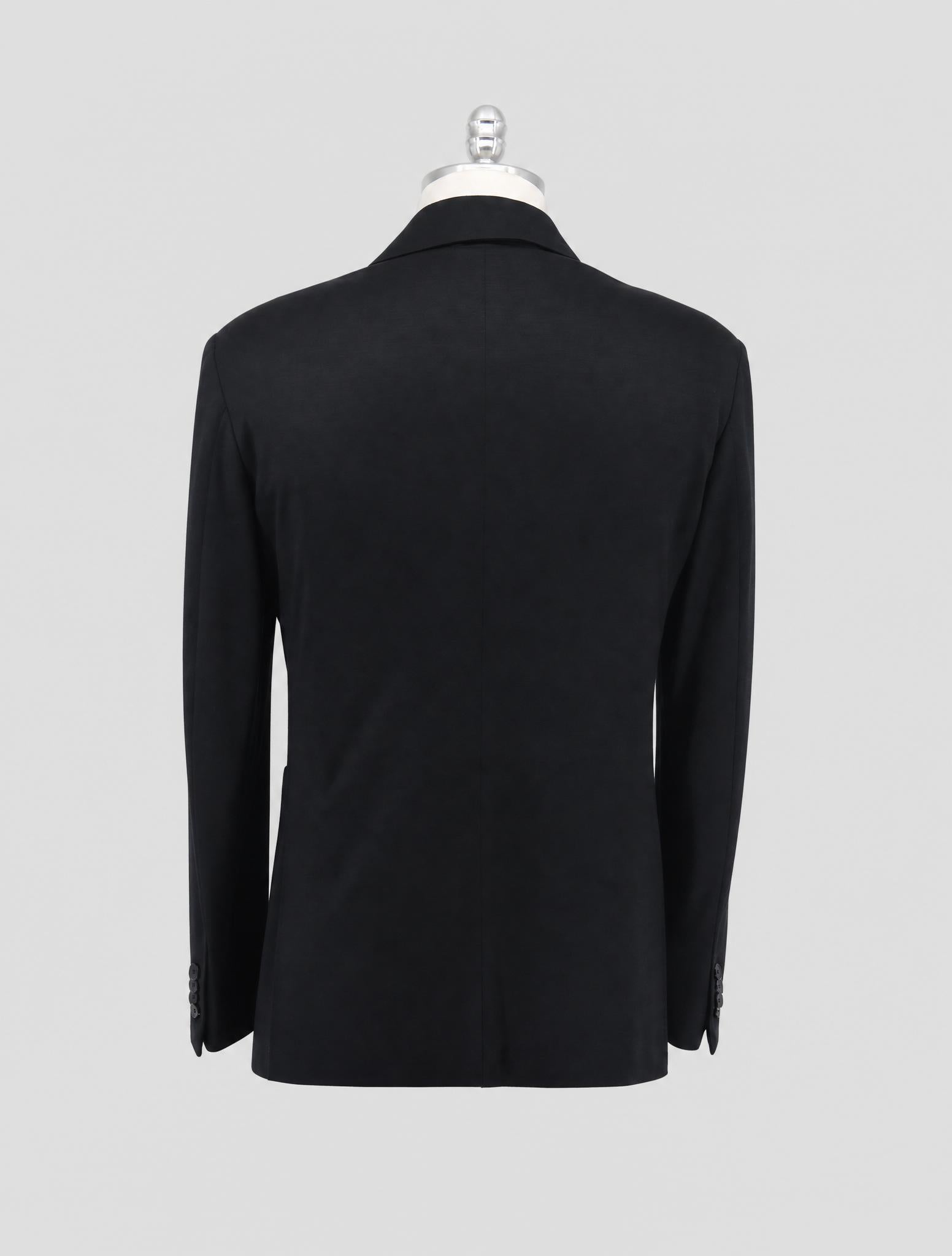 Kiton Knt Black Wool Blazer