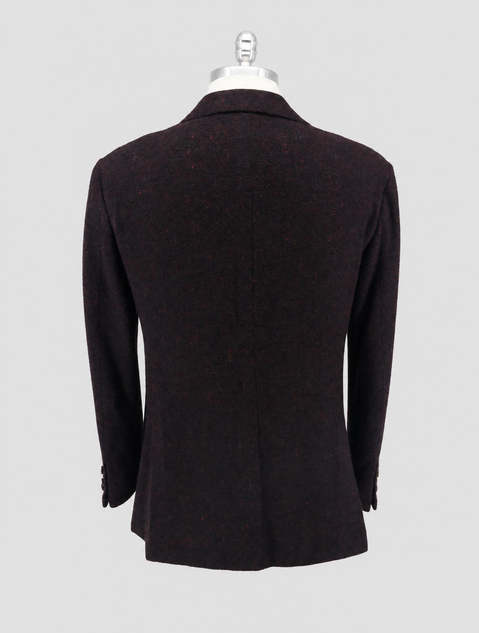 Kiton Burgundy Cashmere Silk Lama Pa Blazer