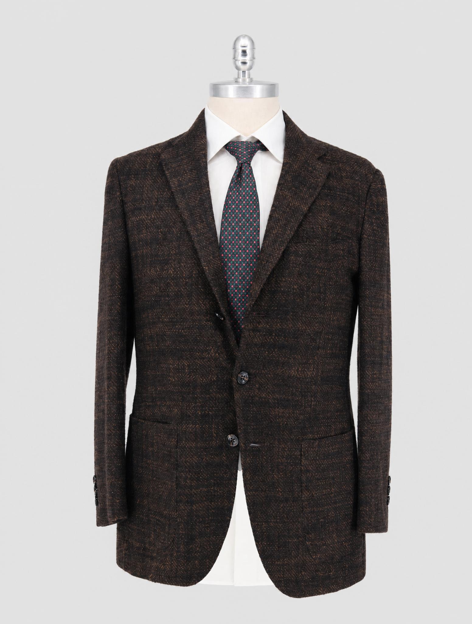 Kiton Brown Cashmere Silk Blazer
