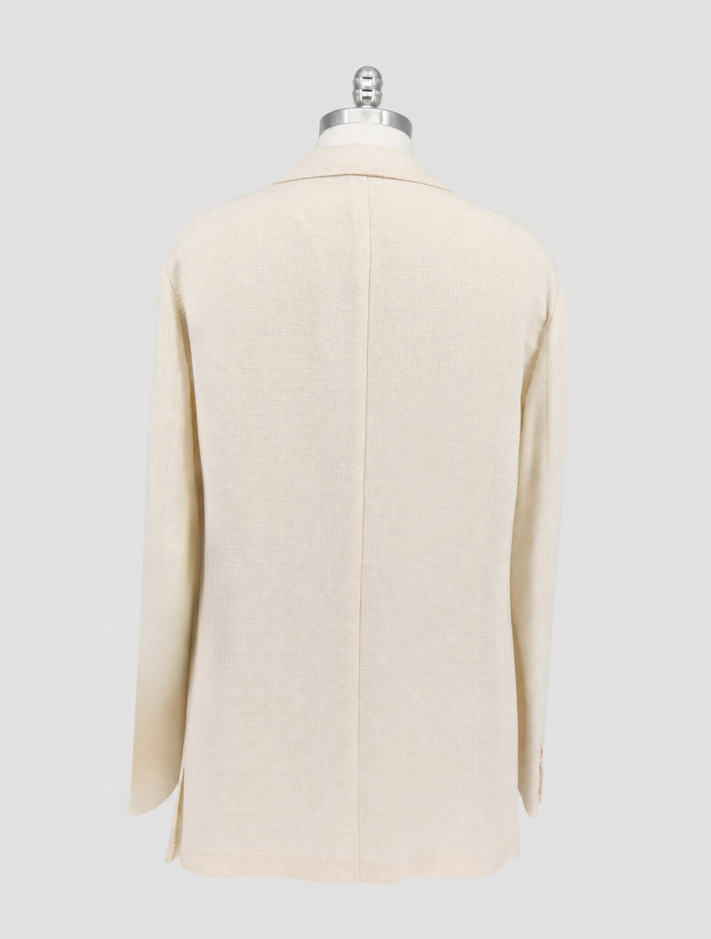 Kiton White Linen Cashmere Silk Blazer
