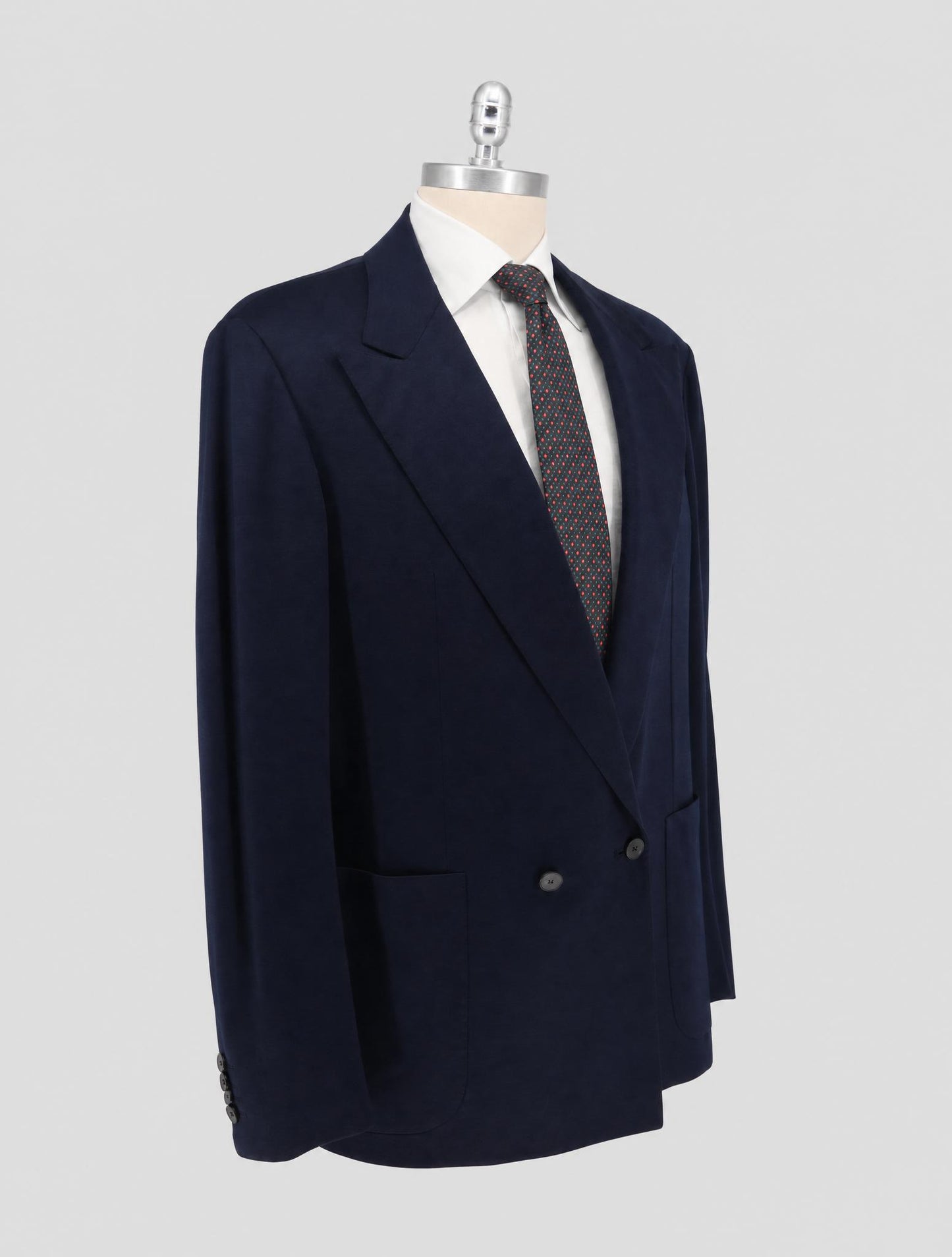 Kiton Knt Blue Wool Blazer
