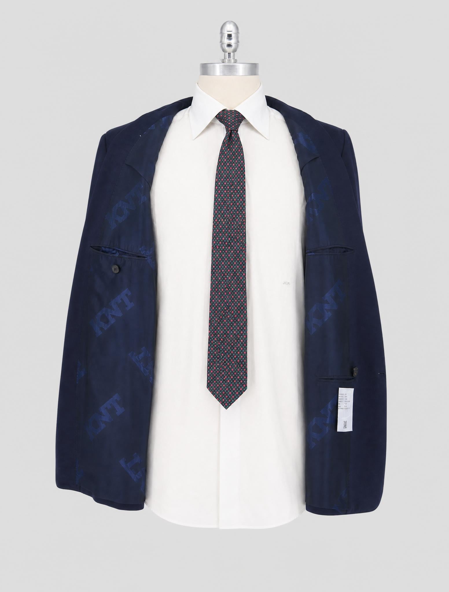 Kiton Knt Blue Wool Blazer