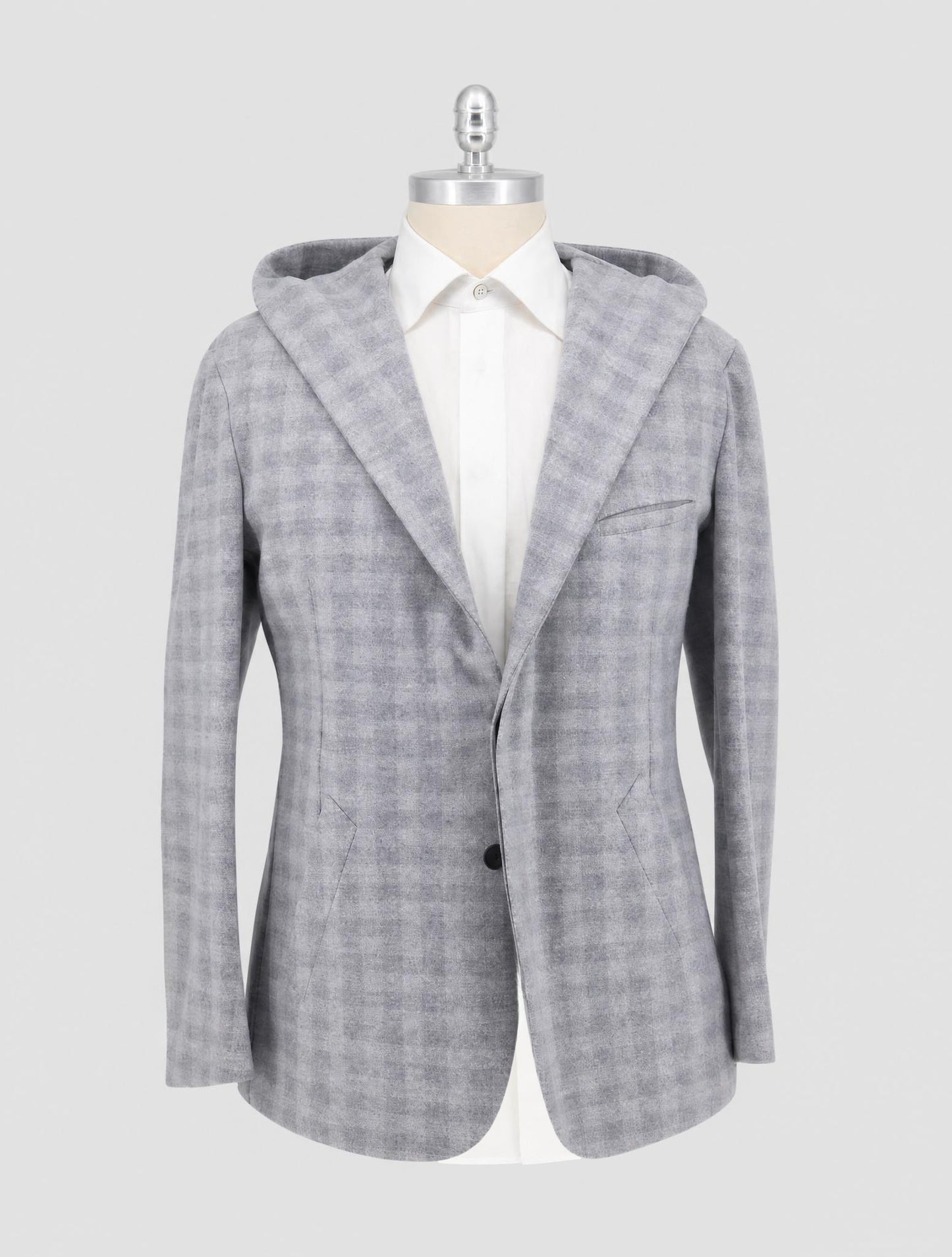 Kiton Knt Gray Virgin Wool Blazer
