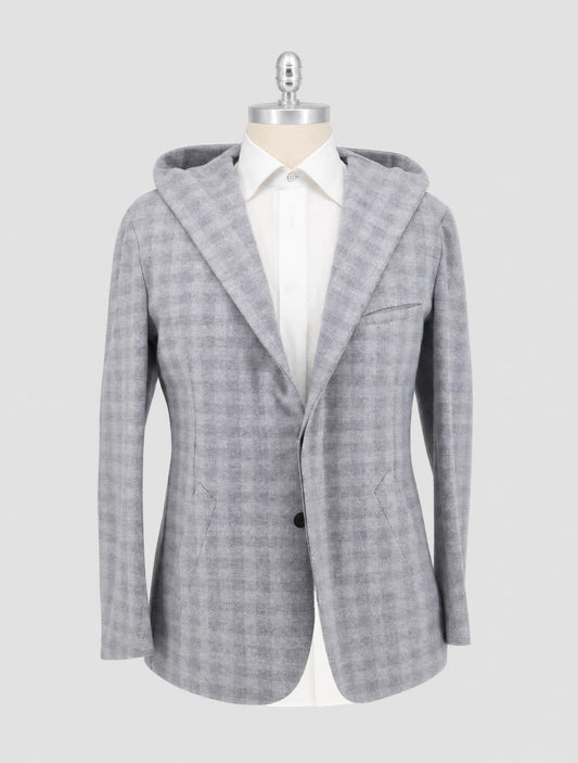 Kiton Knt Gray Virgin Wool Blazer