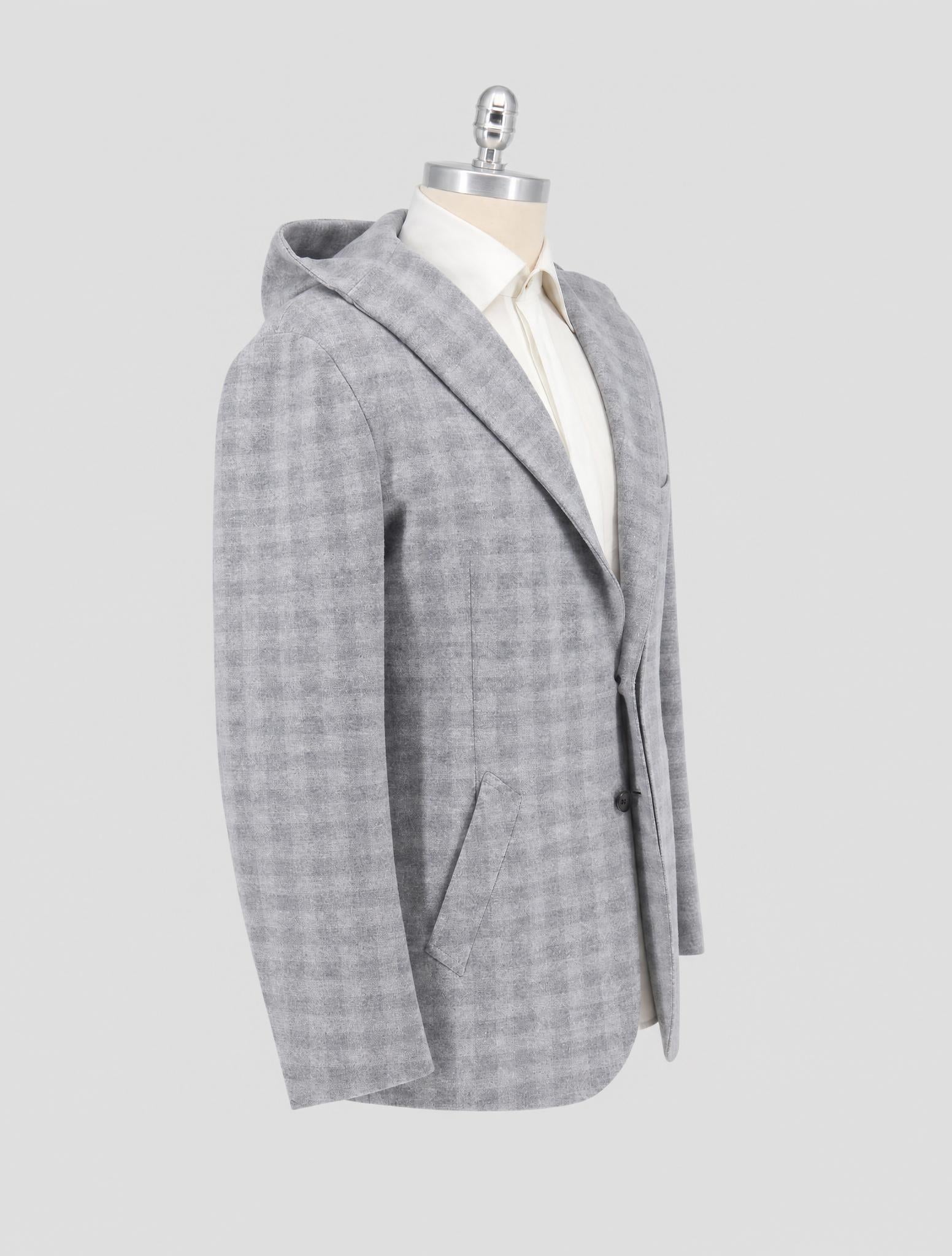 Kiton Knt Gray Virgin Wool Blazer