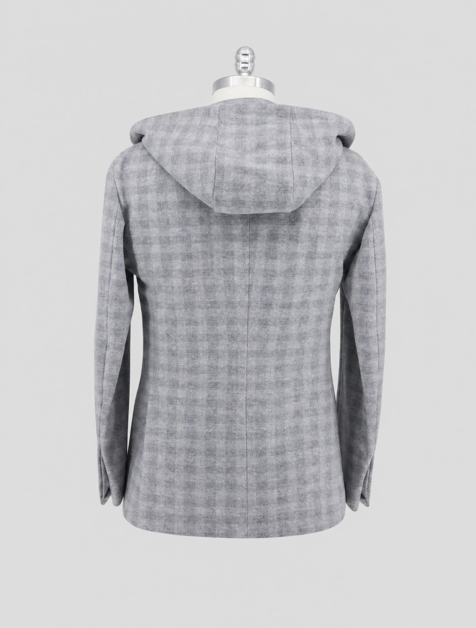Kiton Knt Gray Virgin Wool Blazer