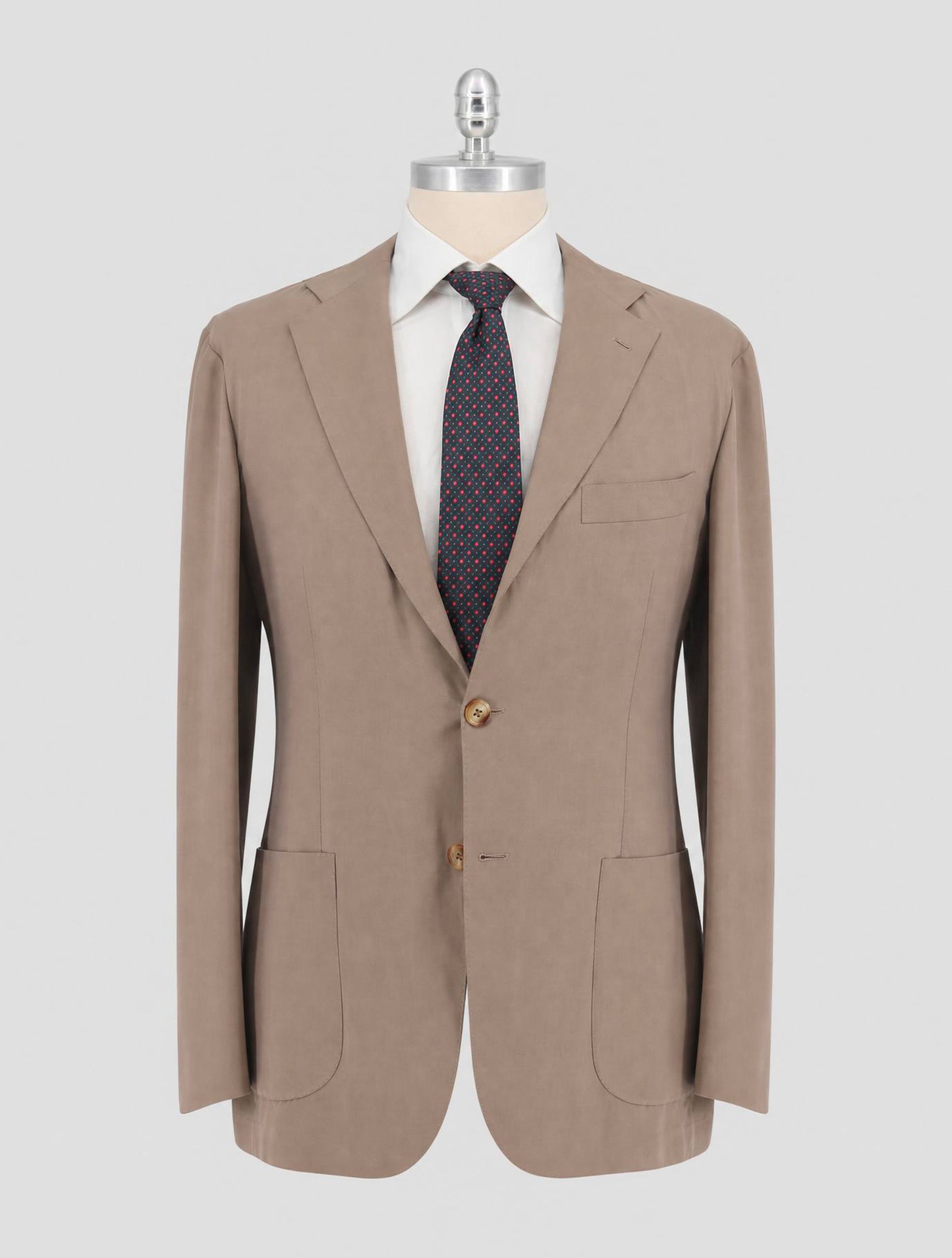 Kiton Beige Lyocell Viscose Silk Suit