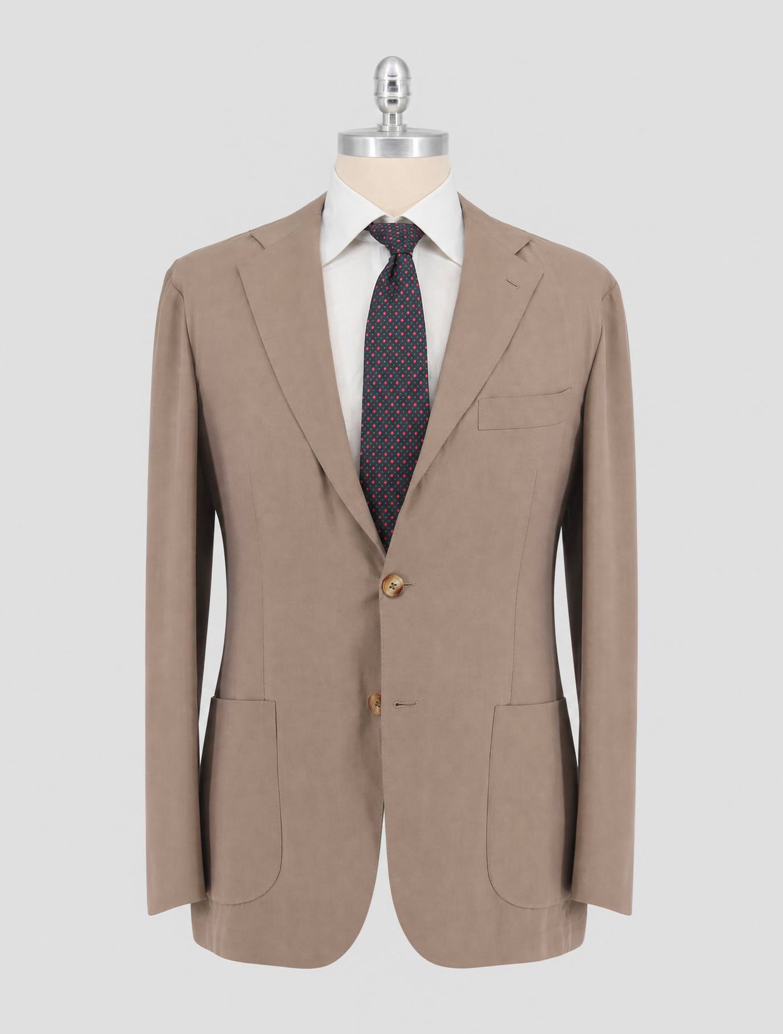 Kiton Beige Lyocell Viscose Silk Suit