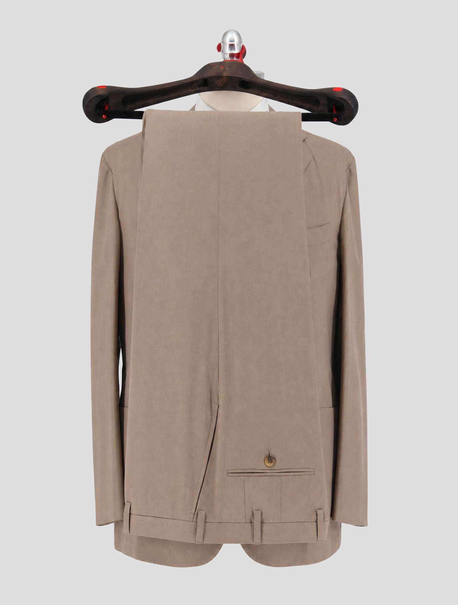 Kiton Beige Lyocell Viscose Silk Suit